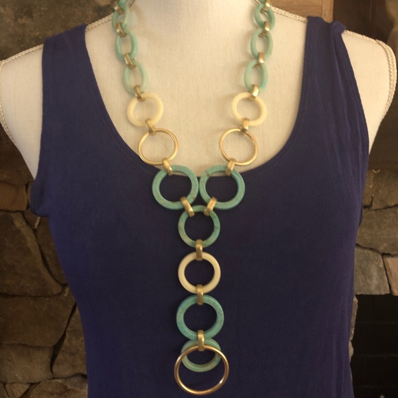 Jewelry - Green, Blue & Gold Necklace